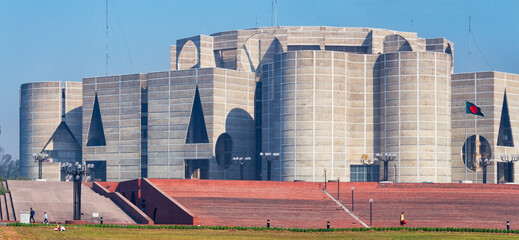 Jatiya Sangsad Bhaban (National Parliament House) designed by Louis Kahn, Dhaka, Bangladesh