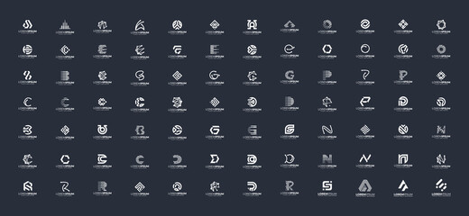 abstract symbol initial logo company business