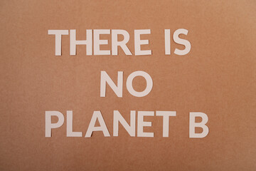 There is no planet B letters on a craft paper