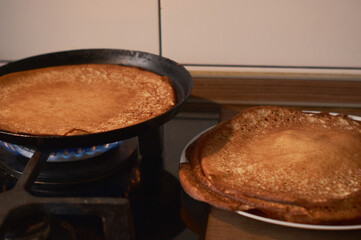 traditional food pancakes for the Maslenitsa holiday. Food photography