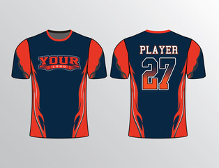 Softball baseball slowpitch esports sports gear for team jersey template and 2D mockup