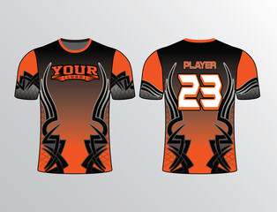 Softball baseball slowpitch esports sports gear for team jersey template and 2D mockup