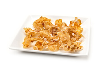 乾燥させた白いキクラゲ