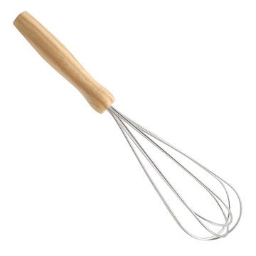 Stainless Steel and wood fouet Wire Whisks Cooking, Blending, Whisking, Beating, Stirring for doughs, chocolates and beaten egg white