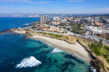 Aerial view of La Jolla, California - obrazy, fototapety, plakaty