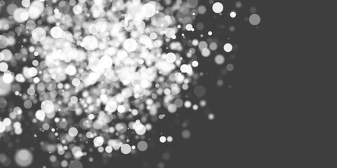 Bokeh Abstract shiny light and glitter with de focused. Glitter light background, Gold, White, Blue bokeh glitter sparkle background. Bokeh light effect creative background.