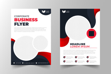 corporate creative modern circle frame shape business flyer template