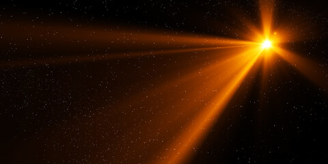 Light optical lens explosion effect. Sun light ray lens flare, colorful flare light beam explosion effect, abstract glowing light effect background.