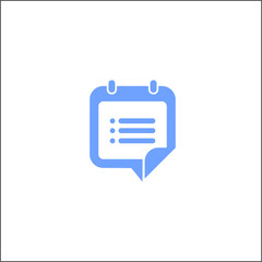 icon web notes vector logo image sign simple blue	