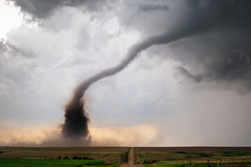 Tornado and supercell storm in Nebraska, USA
