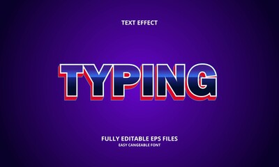 Fototapeta premium typing style editable text effect 