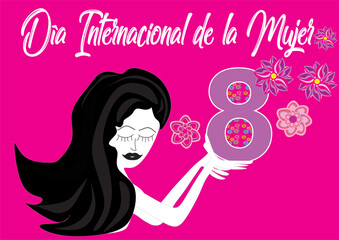Afiche Día Internacional de la Mujer, baners, tarjetas,portadas, sublimados