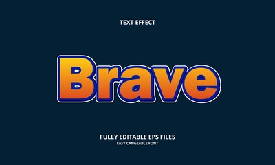 brave style editable text effect	
