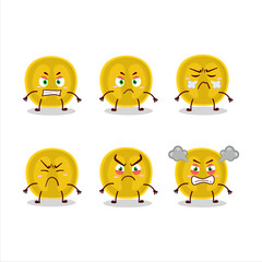 Slice of nance cartoon character with various angry expressions