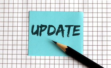 UPDATE , the phrase is written on colored stickers, on a notepad background. Business concept