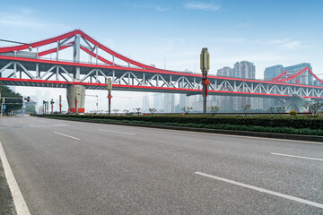 Fototapeta na wymiar Expressway and Tiejia bridge in Chongqing, China