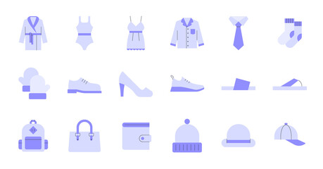 Flat Clothing Icons