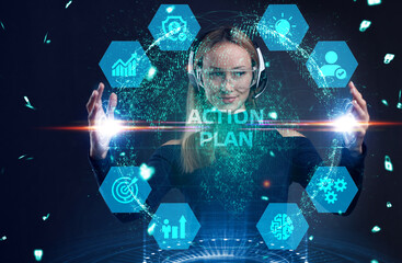Business, Technology, Internet and network concept. Concept meaning proposed strategy or course of...