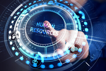 Business, Technology, Internet and network concept. Human Resources HR management concept.