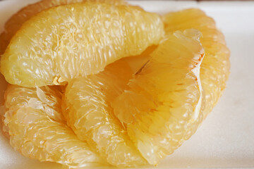 Pomelo pulp is a fruit in Thailand.