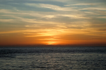 Florida, beach, sunset, silhouettes