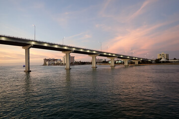 Fototapeta na wymiar Cityscape of Clearwater Florida at sunset