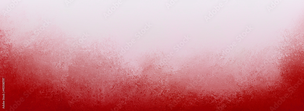 Wall mural white and red gradient background with soft hazy foggy white border and darker red and pink grunge t