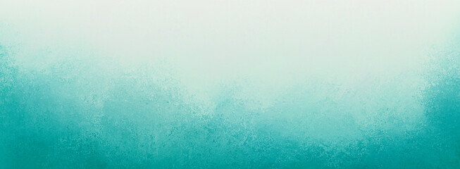 White and blue gradient background with soft hazy foggy white border and darker aquamarine or turquoise blue grunge texture design