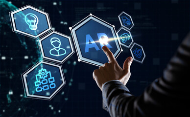 Ar, augmented reality icon. Business, Technology, Internet and network concept.