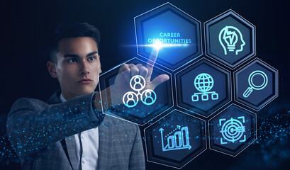 CAREER OPPORTUNITIES. Business, Technology, Internet and network concept.