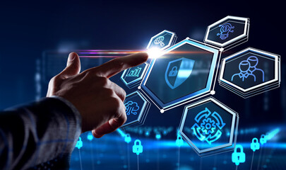 Cyber security data protection business technology privacy concept.