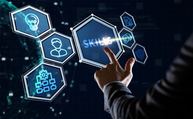Business, Technology, Internet and network concept. Skill Knowledge Ability.