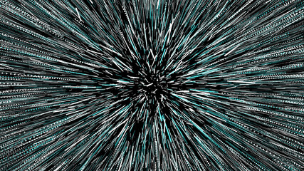 Hyperspaces jump through the stars in space. Abstract background. Cosmos traveling.