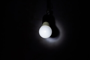 light bulb on black