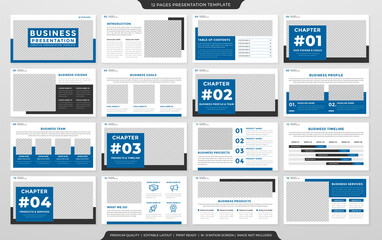 business presentation template design with minimalist style and modern layout use for business annual report