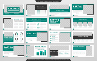 company profile presentation template design with minimalist style and clean layout 