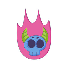 cute monster cartoon doodle hand drawn concept design vector art kawaii illustration.