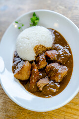 具が大きいカレー。日本の一般的な料理。