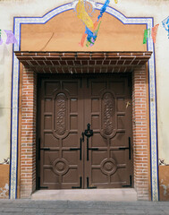 Doors, wall, facades, windows in a village