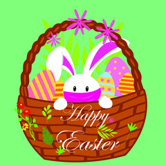 easter bunny with basket