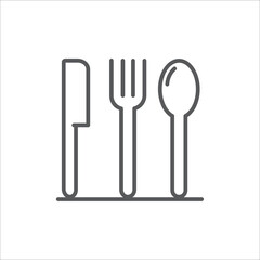 Food court icon outline food court vector icon.