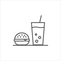 Food court icon outline food court vector icon.