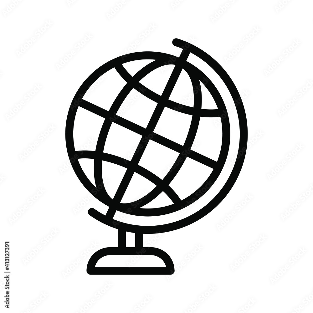 Poster geography world map icon vector graphic illustration