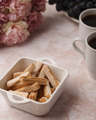 Sweets for tea and coffee. Marshmallows and marmalade