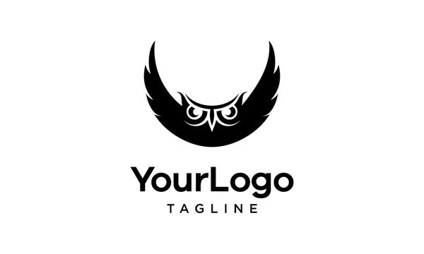 Simple minimalist and unique owl logo concept