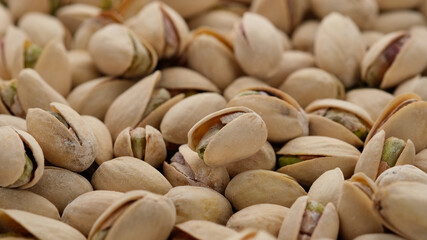 pistachios nuts close up. Pistachios nuts in the peel