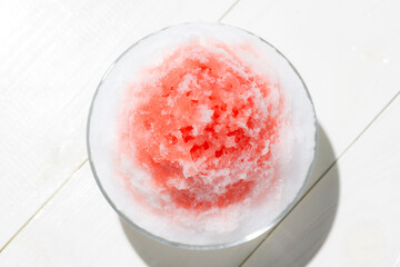 ふわふわのカキ氷 白板の背景
