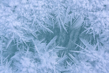 Ice pattern on a frozen river.