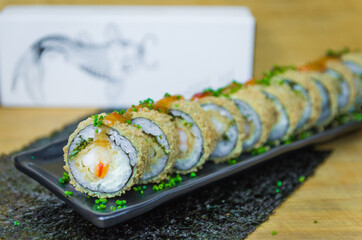 Perfect sushi, traditional Japanese cuisine.i