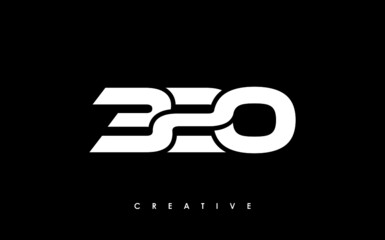 320 Letter Initial Logo Design Template Vector Illustration - obrazy, fototapety, plakaty